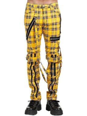 Gothic Handmade Punk Plaid Tartan Pants | Edgy Streetwear Fashion Bottoms